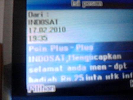 SMS Undian Point Plus-Plus Indosat3